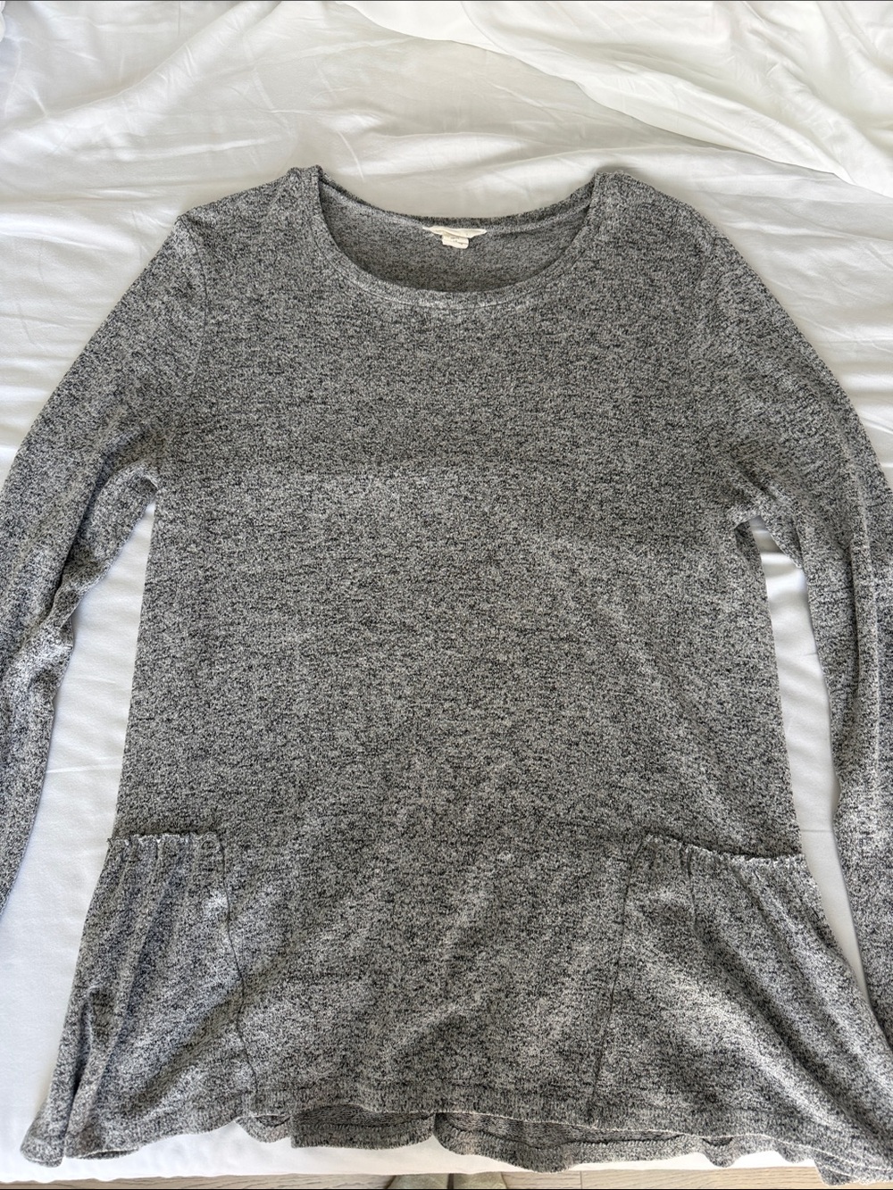 Anthropologie XS Heather Gray Knit Top